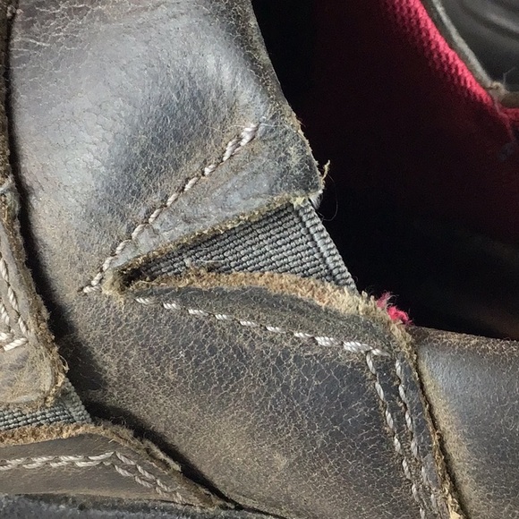 Keen Brown Leather Kaci Comfort Flats with Elastic Slip-On Design Sz 8.5 - Picture 8 of 12